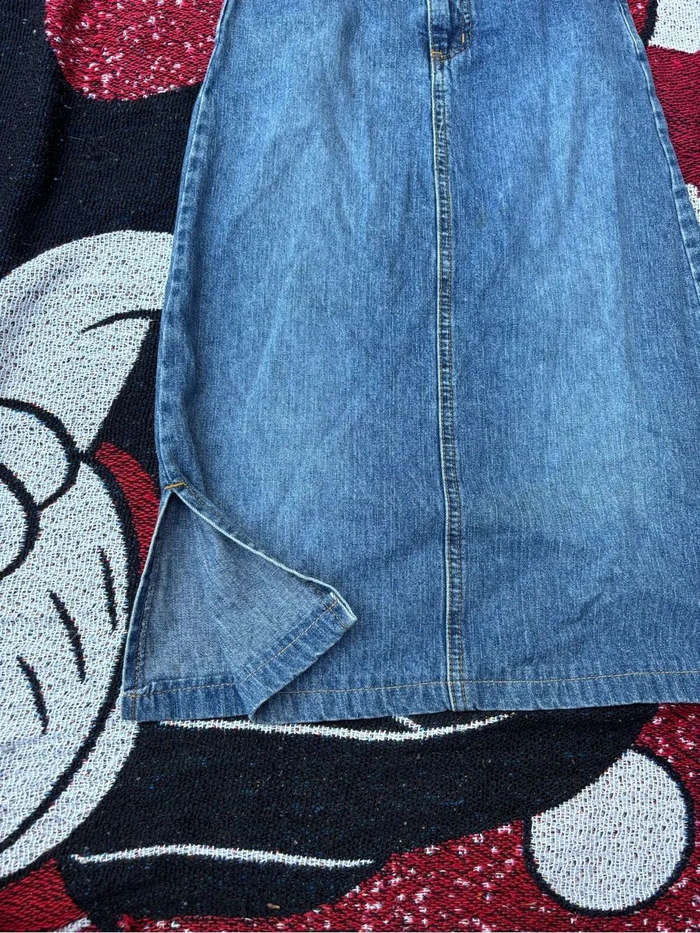 VINTAGE Y2K LIMITED TOO DENIM RHINESTONE WAIST ACCENT GIRLS SKIRT SIZE 8